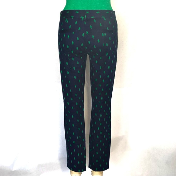 Like New Gap Slim Fit cropped flat front graphic blue green pants size 00 - Picture 4 of 9